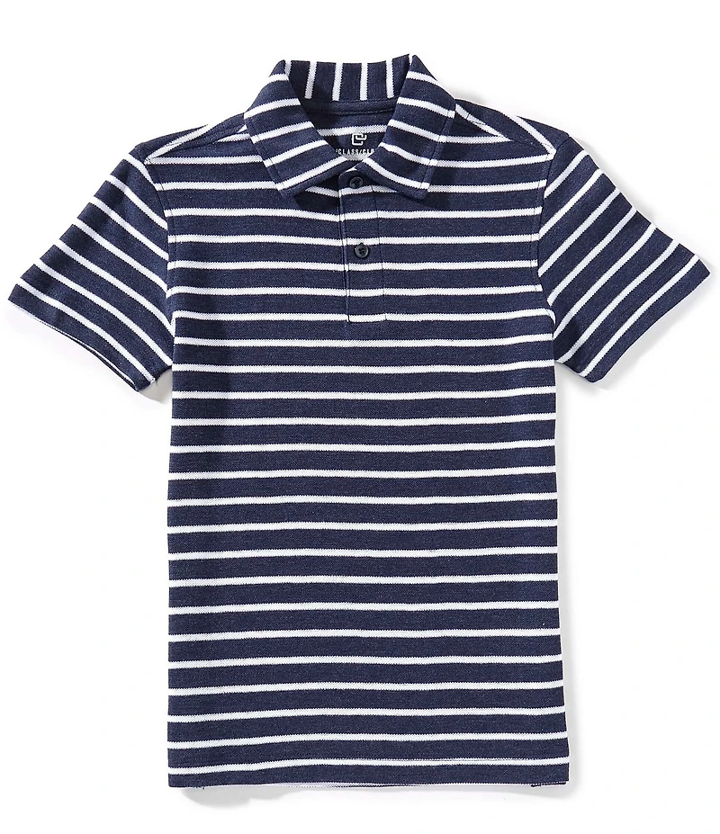 Class Club Big Boys Stripe Pique Polo Shirt