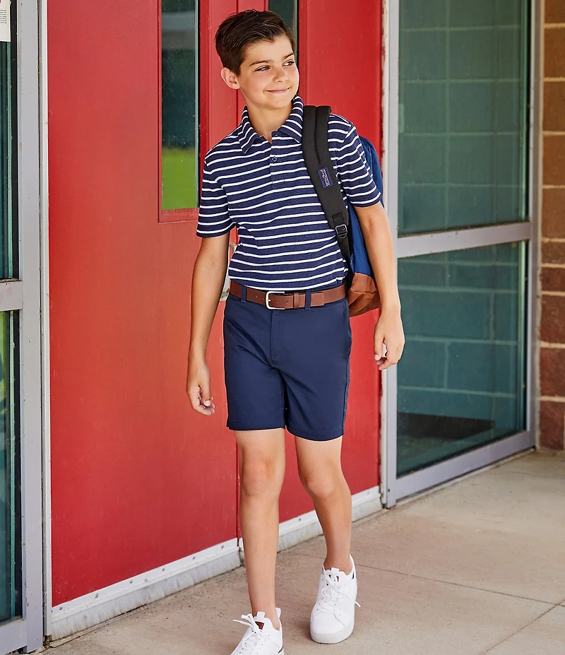 Class Club Big Boys Stripe Pique Polo Shirt