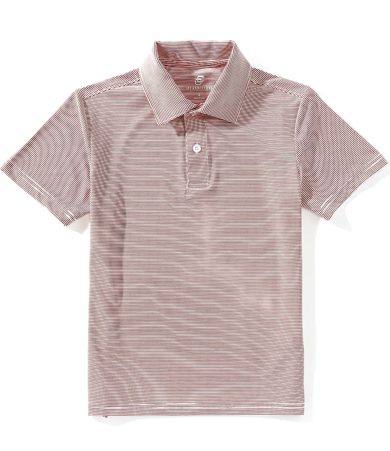 Class Club Big Boys Micro Stripe Synthetic Polo Shirt