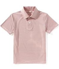 Class Club Big Boys Micro Stripe Synthetic Polo Shirt