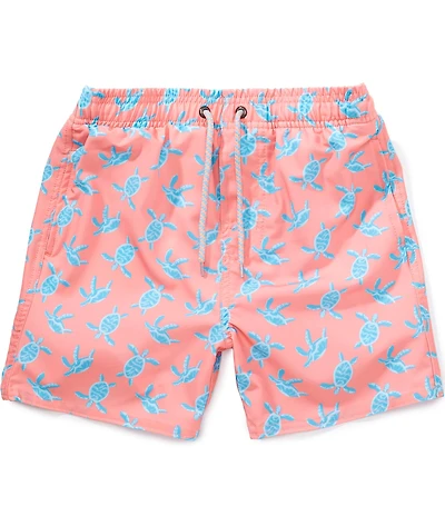 Class Club Big Boys Turtle Print Swim Trunks