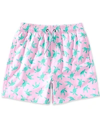 Class Club Big Boys Turtle Print Swim Trunks