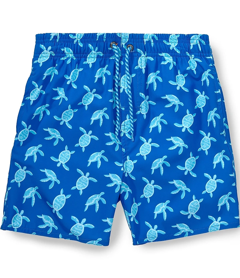 Class Club Big Boys Turtle Print Swim Trunks