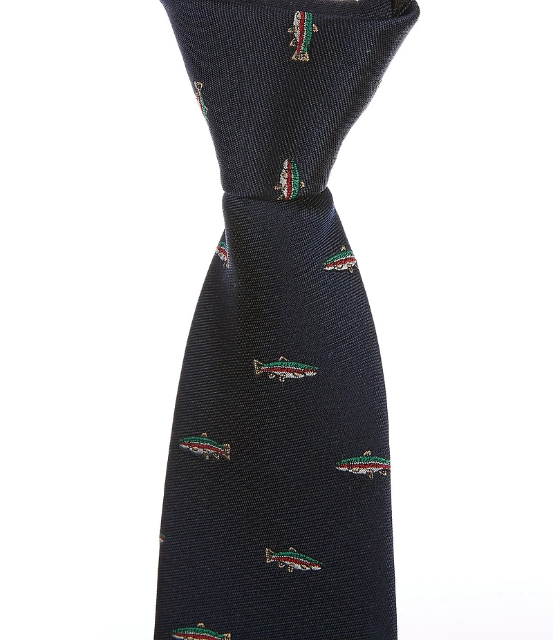 Class Club Boys 14#double; Jacquard Trout Zipper Tie