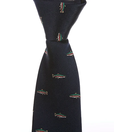 Class Club Boys 14#double; Jacquard Trout Zipper Tie