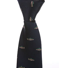 Class Club Boys 14#double; Jacquard Trout Zipper Tie