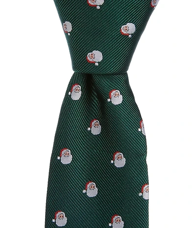 Class Club Boys 50#double; Santa Face Printed Tie