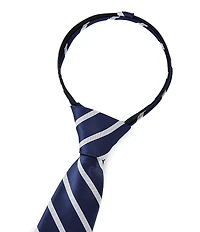 Class Club Boys Diagonal Stripe 14#double; Zipper Tie