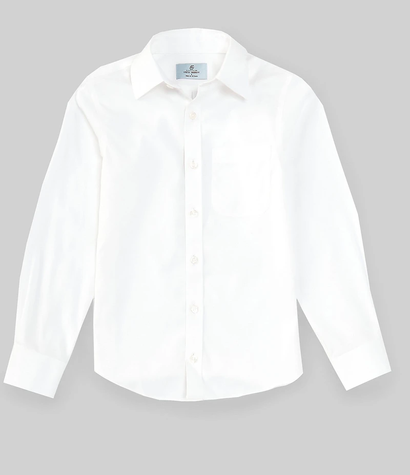 Class Club Big Boys Non-Iron Long-Sleeve Oxford Button-Front Shirt