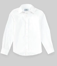 Class Club Big Boys Non-Iron Long-Sleeve Oxford Button-Front Shirt