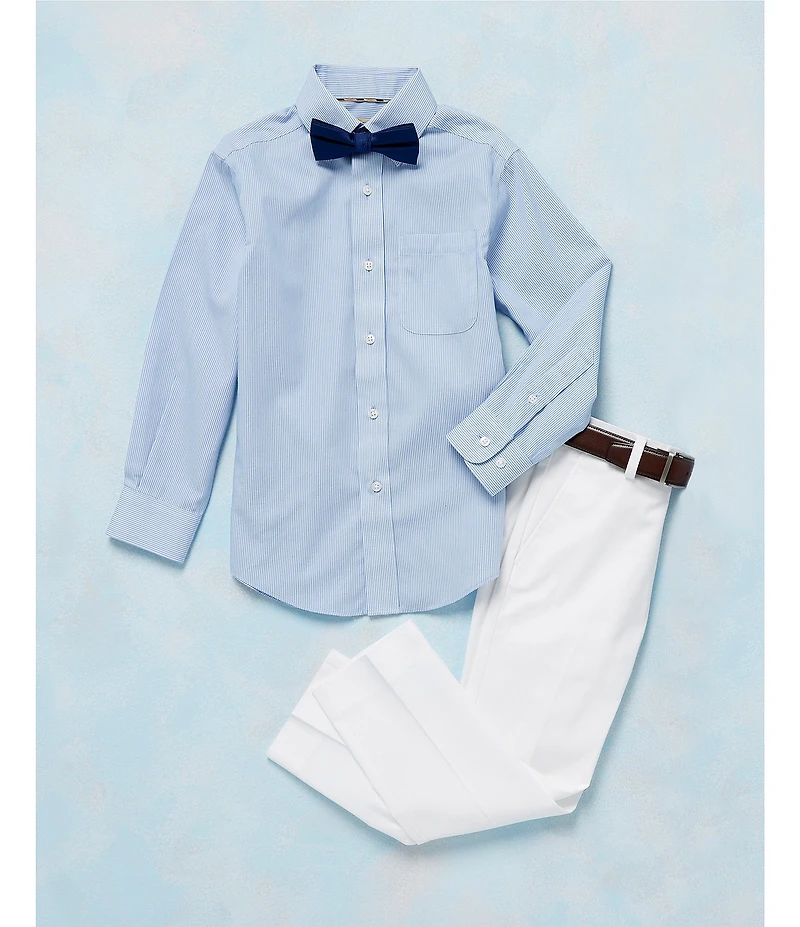 Class Club Little Boys Long-Sleeve Non-Iron Micro Stripe Shirt