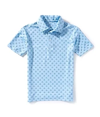 Class Club Little Boys Golf Cart Print Short Sleeve Polo Shirt