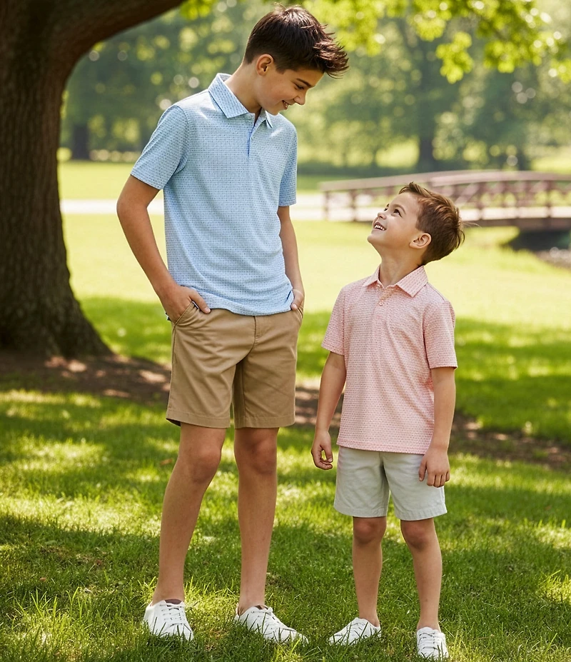 Class Club Little Boys Fish Print Synthetic Polo Shirt