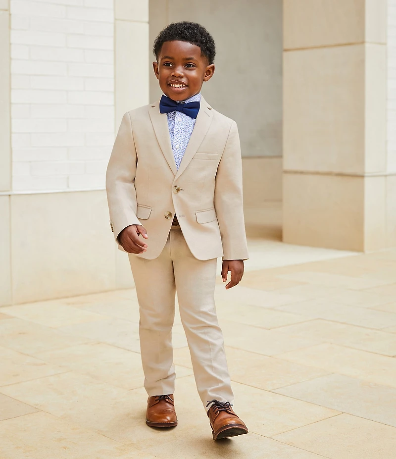Class Club Little Boys Long Sleeve Non-Iron Point Collar Floral Button Down Shirt