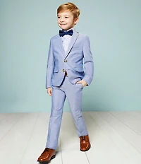 Class Club Little Boys Long Sleeve Non-Iron Point Collar Floral Button Down Shirt