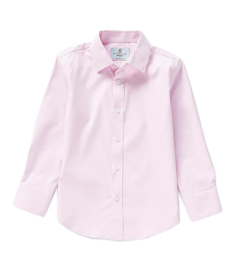 Class Club Little Boys Long Sleeve Solid Synthetic Dress Shirt