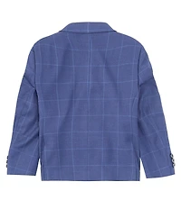 Class Club Little Boys Long Sleeve Window Pane Dress Jacket