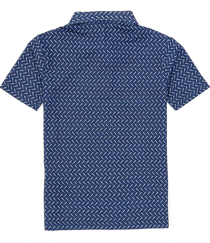 Class Club Little Boys Short Sleeve Synthetic Baseball Bat Print Polo Shirt
