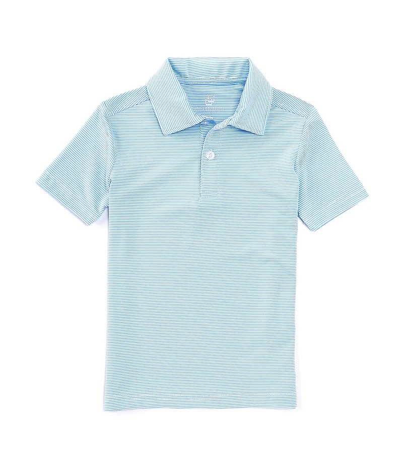 Class Club Little Boys Short Sleeve Synthetic Micro Stripe Polo