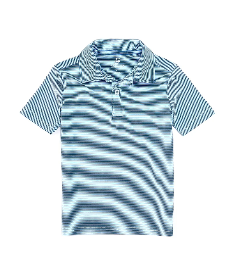 Class Club Little Boys Short Sleeve Synthetic Micro Stripe Polo