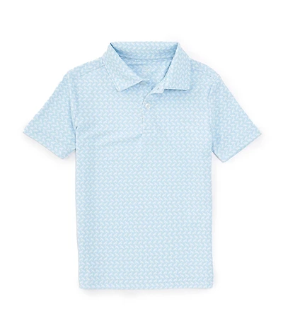 Class Club Little Boys Short Sleeve Turtle Print Synthetic Polo Shirt