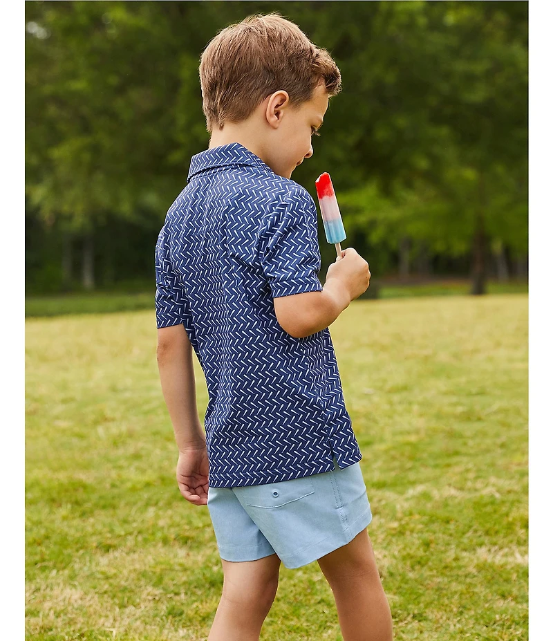 Class Club Little Boys Synthetic Patriotic Pull-On Shorts