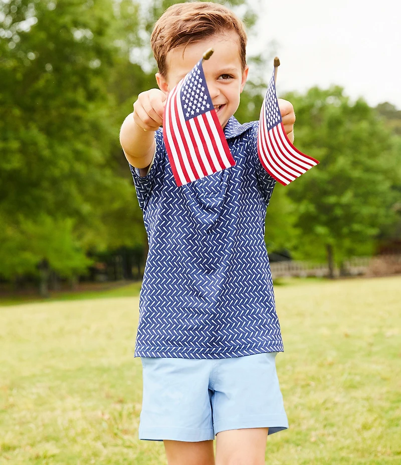 Class Club Little Boys Synthetic Patriotic Pull-On Shorts