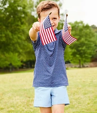 Class Club Little Boys Synthetic Patriotic Pull-On Shorts