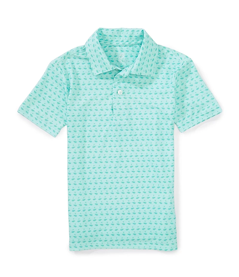 Class Club Little Boys Fairway Print Short Sleeve Polo Shirt