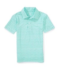 Class Club Little Boys Fairway Print Short Sleeve Polo Shirt