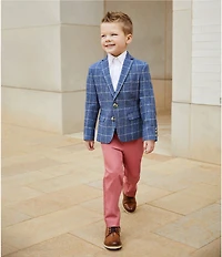 Class Club Little Boys Window Pane Blazer