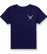 Class Club Little Boys Americana Baseball Graphic Short Sleeve T-Shirt