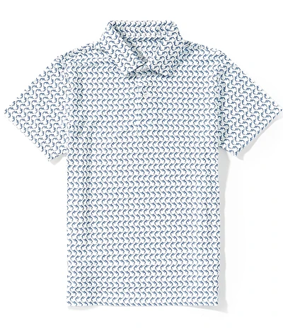 Class Club Little Boys Americana Swordfish Print Short Sleeve Polo Shirt