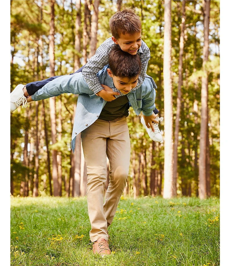 Class Club Little Boys Check Long Sleeve Button Front Sportshirt