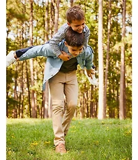 Class Club Little Boys Check Long Sleeve Button Front Sportshirt