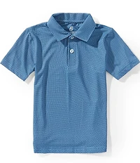 Class Club Little Boys Geo Print Synthetic Short Sleeve Polo