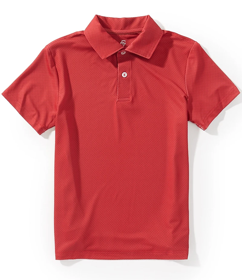 Class Club Little Boys Geo Print Synthetic Short Sleeve Polo