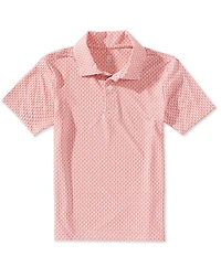 Class Club Little Boys Geo Sailboat Print Short Sleeve Synthetic Polo Shirt