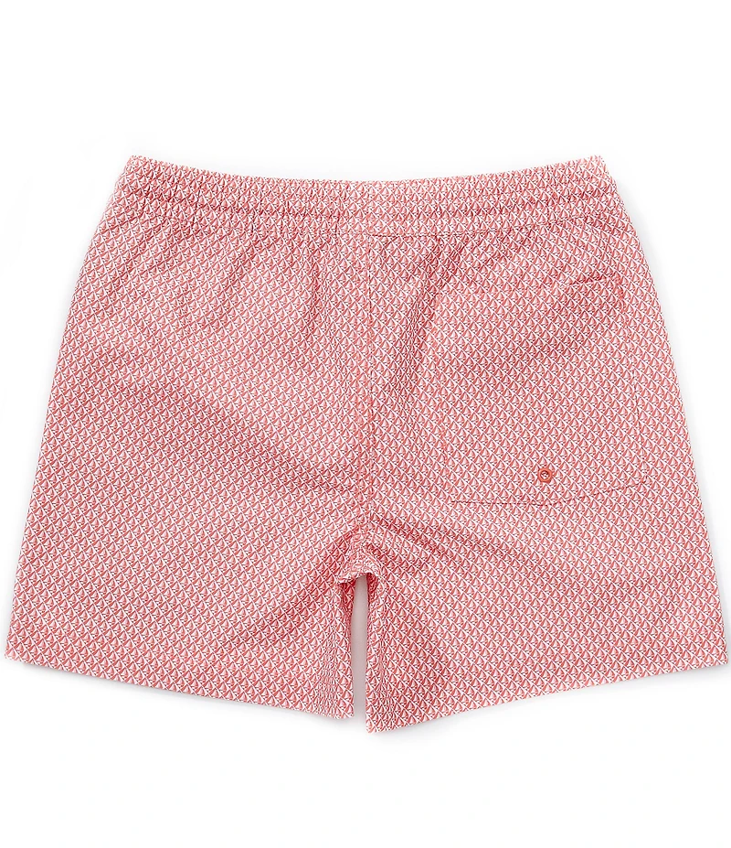 Class Club Little Boys Americana Geo Sailboat Print Synthetic Pull-On Shorts