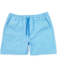 Class Club Little Boys Americana Geo Sailboat Print Synthetic Pull-On Shorts