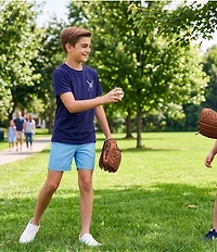 Class Club Little Boys Americana Geo Sailboat Print Synthetic Pull-On Shorts