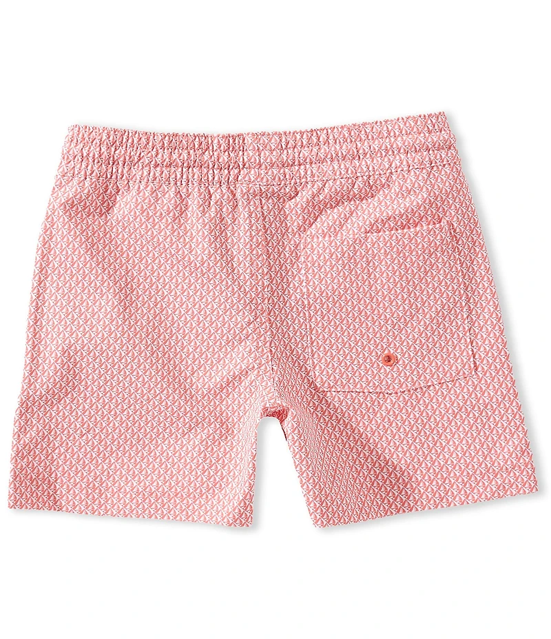 Class Club Little Boys Geo Sailboat Print Synthetic Pull-On Shorts