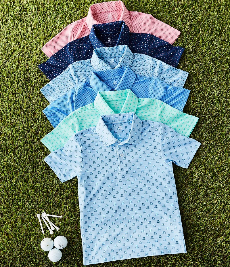 Class Club Little Boys Golf Club Print Short Sleeve Polo