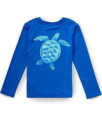 Class Club Little Boys Long Sleeve Sea Turtle Graphic Rashguard
