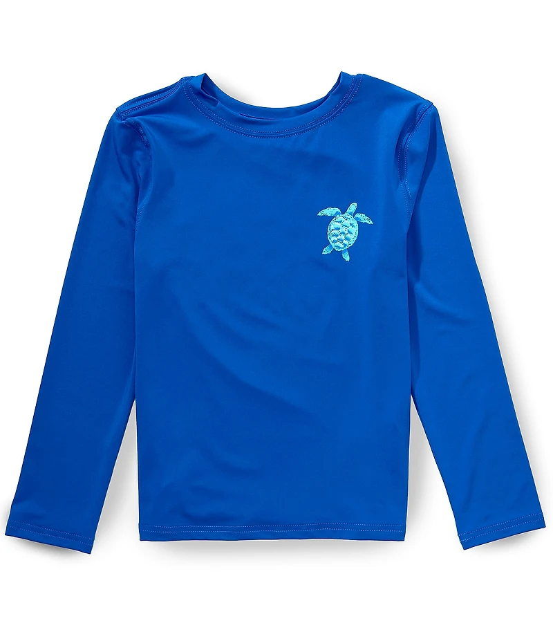 Class Club Little Boys Long Sleeve Sea Turtle Graphic Rashguard