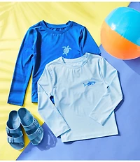 Class Club Little Boys Long Sleeve Sea Turtle Graphic Rashguard