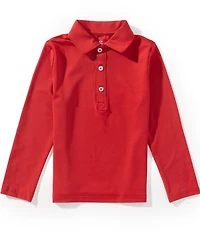 Class Club Little Boys Long Sleeve Synthetic Polo Shirt