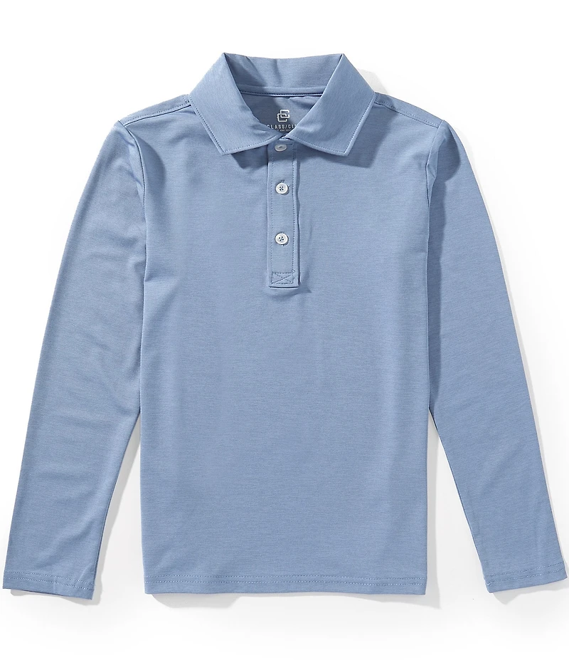Class Club Little Boys Long Sleeve Synthetic Polo Shirt