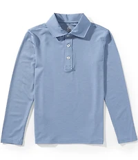 Class Club Little Boys Long Sleeve Synthetic Polo Shirt