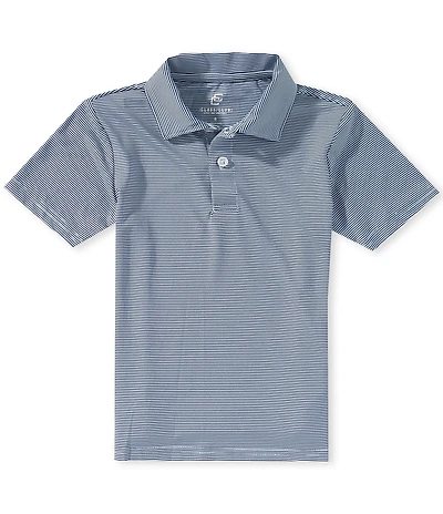 Class Club Little Boys Micro Stripe Synthetic Polo Shirt